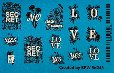 Decal sticker 3D Secret love