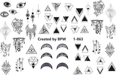 Decal nail sticker Graphic geometry