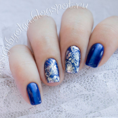 Decal nail sticker Foil flowers