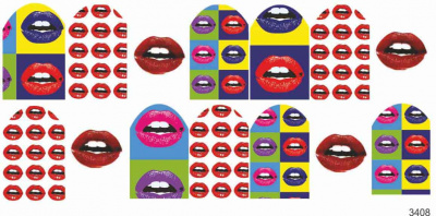 Decal sticker Pop Art lips