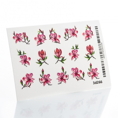 Decal sticker 3D Pink flowers