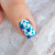 Decal nail sticker Blue abstract