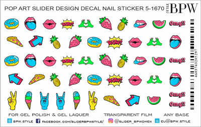 Decal nail sticker Pop Art 11
