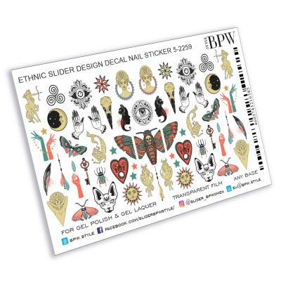 Decal nail sticker Ethnic mix
