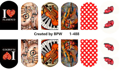 Decal nail sticker I Love Flamenco