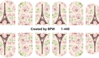 Decal nail sticker Paris