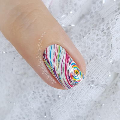 Decal nail sticker Peacock