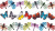 Decal sticker Color butterflies