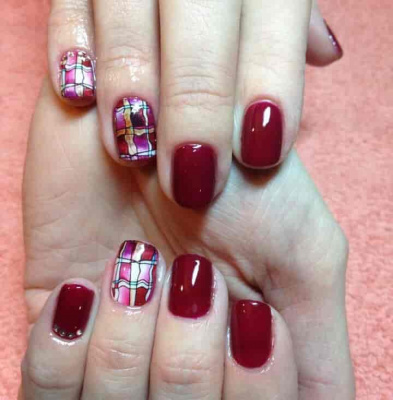 Decal nail sticker Stained glass cell