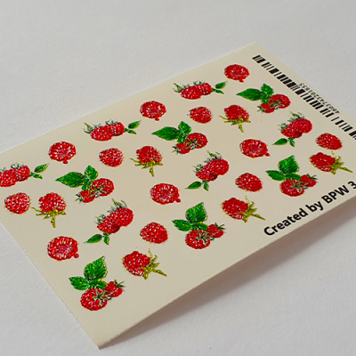 Decal sticker 3D Raspberries
