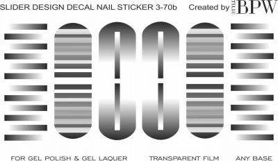 Decal nail sticker Geometry black