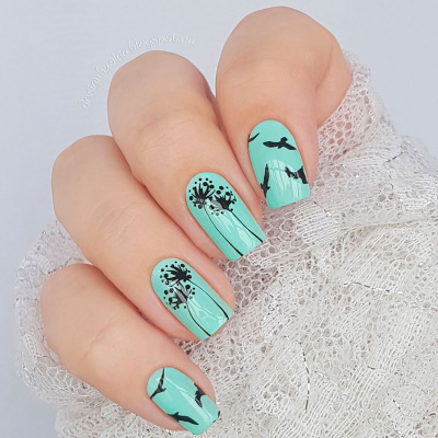 Decal nail stickers Graphic flowers