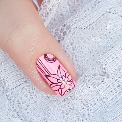 Decal nail stickers Flowers for coloring