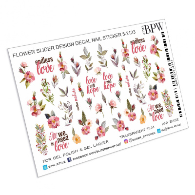 Decal nail sticker Love & Hope