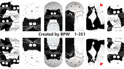 Decal nail sticker Cats