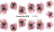 Decal nail sticker Pink flowers