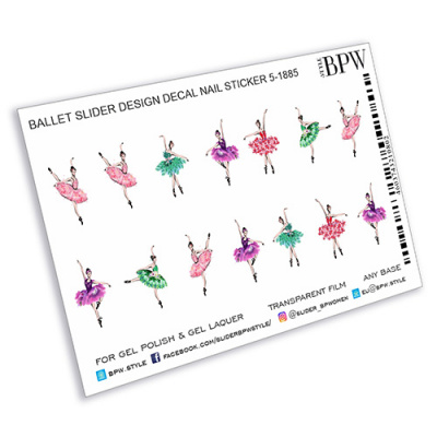 Decal nail sticker Ballet spring