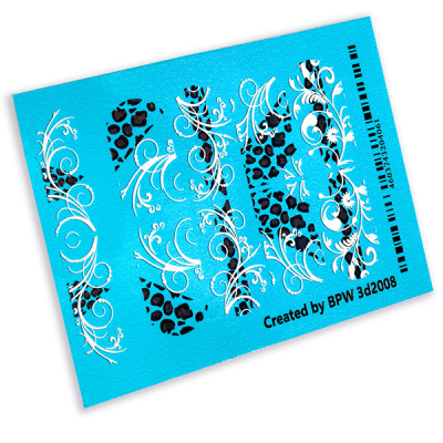 Decal sticker 3D Leopard with tracery