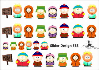 Decal nail stickers South Park