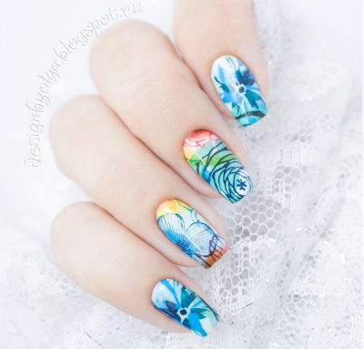 Decal nail sticker  Flowers