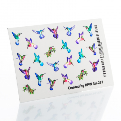Decal sticker 3D Hummingbird