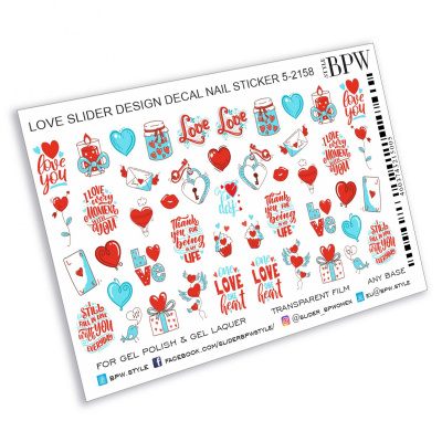Decal nail sticker One love