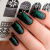 Decal nail sticker Black winter pattern