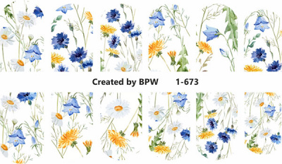 Decal nail sticker Wildflowers