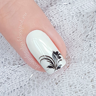 Decal nail stickers Tracery
