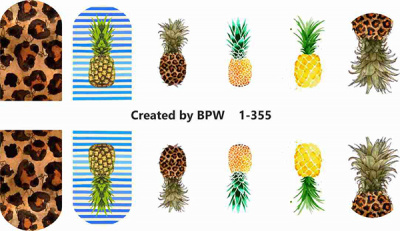Decal nail sticker Pineapples