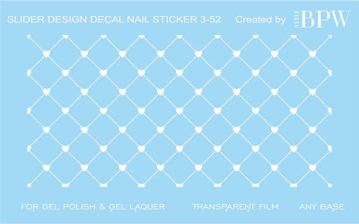 Decal nail sticker White hearts cell
