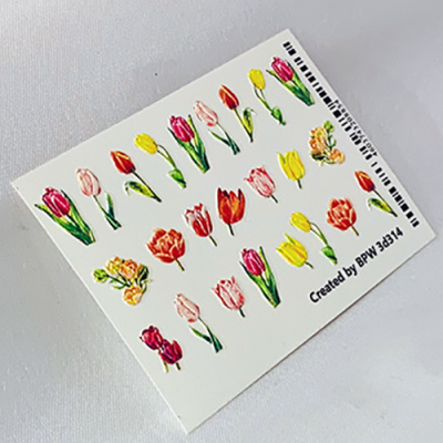 Decal sticker 3D Tulips