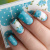 Decal nail stickers Blue flowers